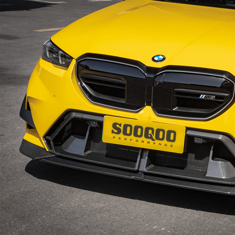 SOOQOO Front Lip SOOQOO V1 BMW M5 G90 Front Lip In Prepreg Carbon Fiber