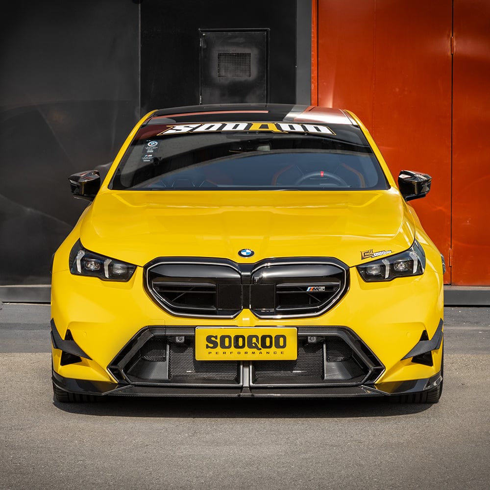 SOOQOO Front Lip SOOQOO V1 BMW M5 G90 Front Lip In Prepreg Carbon Fiber
