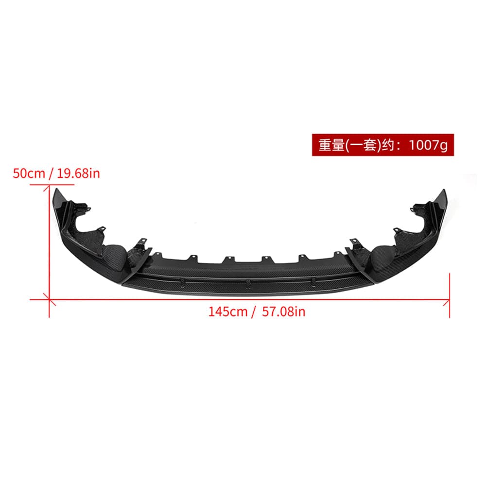 SOOQOO Front Lip SOOQOO V1 BMW X3 G01 LCI Front Lip In Prepreg Carbon Fiber