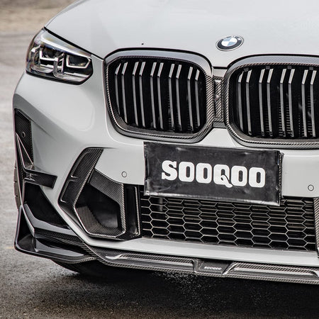 SOOQOO Front Lip SOOQOO V1 BMW X3M F97 LCI Front Lip In Prepreg Carbon Fiber