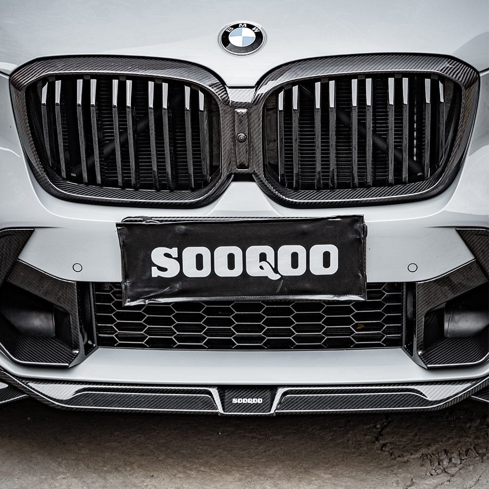 SOOQOO Front Lip SOOQOO V1 BMW X3M F97 LCI Front Lip In Prepreg Carbon Fiber