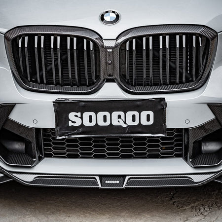 SOOQOO Front Lip SOOQOO V1 BMW X3M F97 LCI Front Lip In Prepreg Carbon Fiber