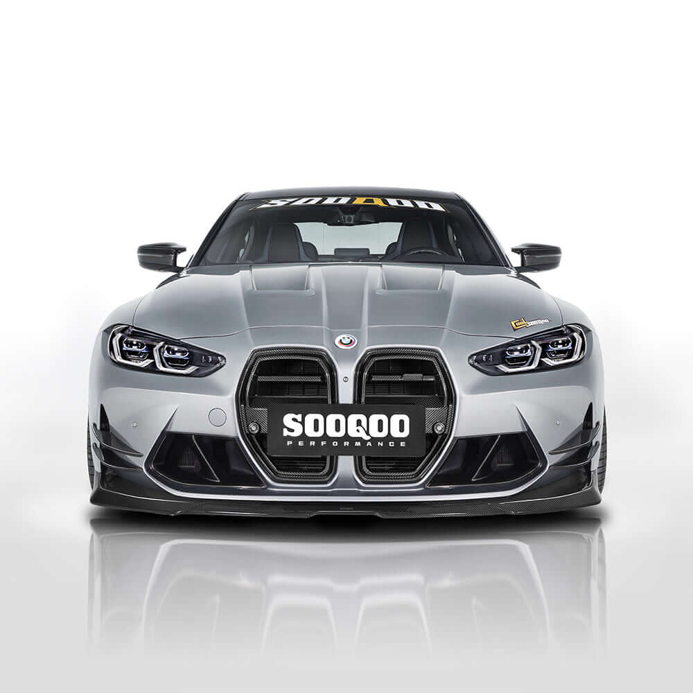 SOOQOO Front Lip SOOQOO V2 BMW G8x M3 M4 Front Lip In Prepreg Carbon Fiber