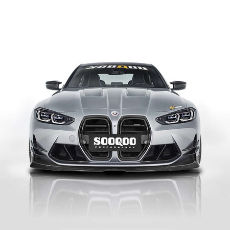 SOOQOO Front Lip SOOQOO V2 BMW G8x M3 M4 Front Lip In Prepreg Carbon Fiber