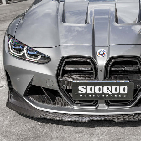 SOOQOO Front Lip SOOQOO V2 BMW G8x M3 M4 Front Lip In Prepreg Carbon Fiber