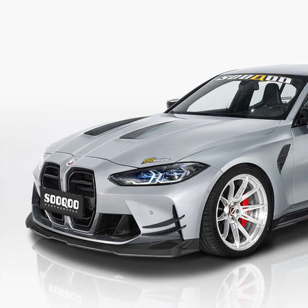 SOOQOO Front Lip SOOQOO V2 BMW G8x M3 M4 Front Lip In Prepreg Carbon Fiber