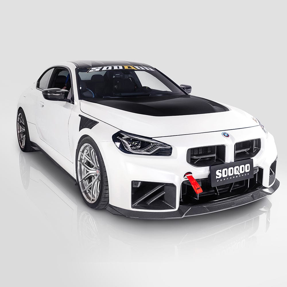 SOOQOO Front Lip SOOQOO V3 BMW M2 G87 Front Lip In Prepreg Carbon Fiber