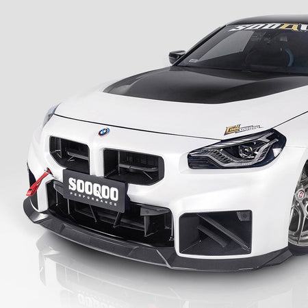 SOOQOO Front Lip SOOQOO V3 BMW M2 G87 Front Lip In Prepreg Carbon Fiber