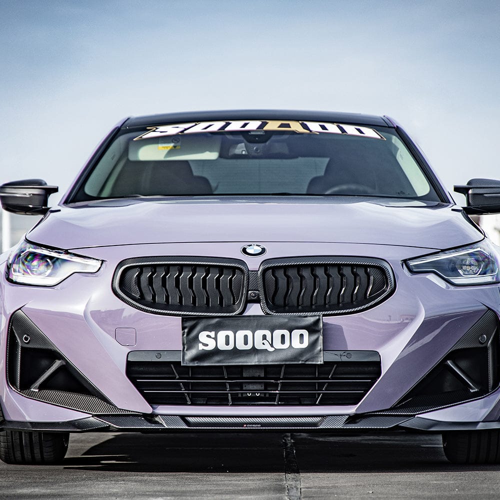 SOOQOO Front Splitter SOOQOO BMW 2 Series G42 Front Lip In Prepreg Carbon Fiber