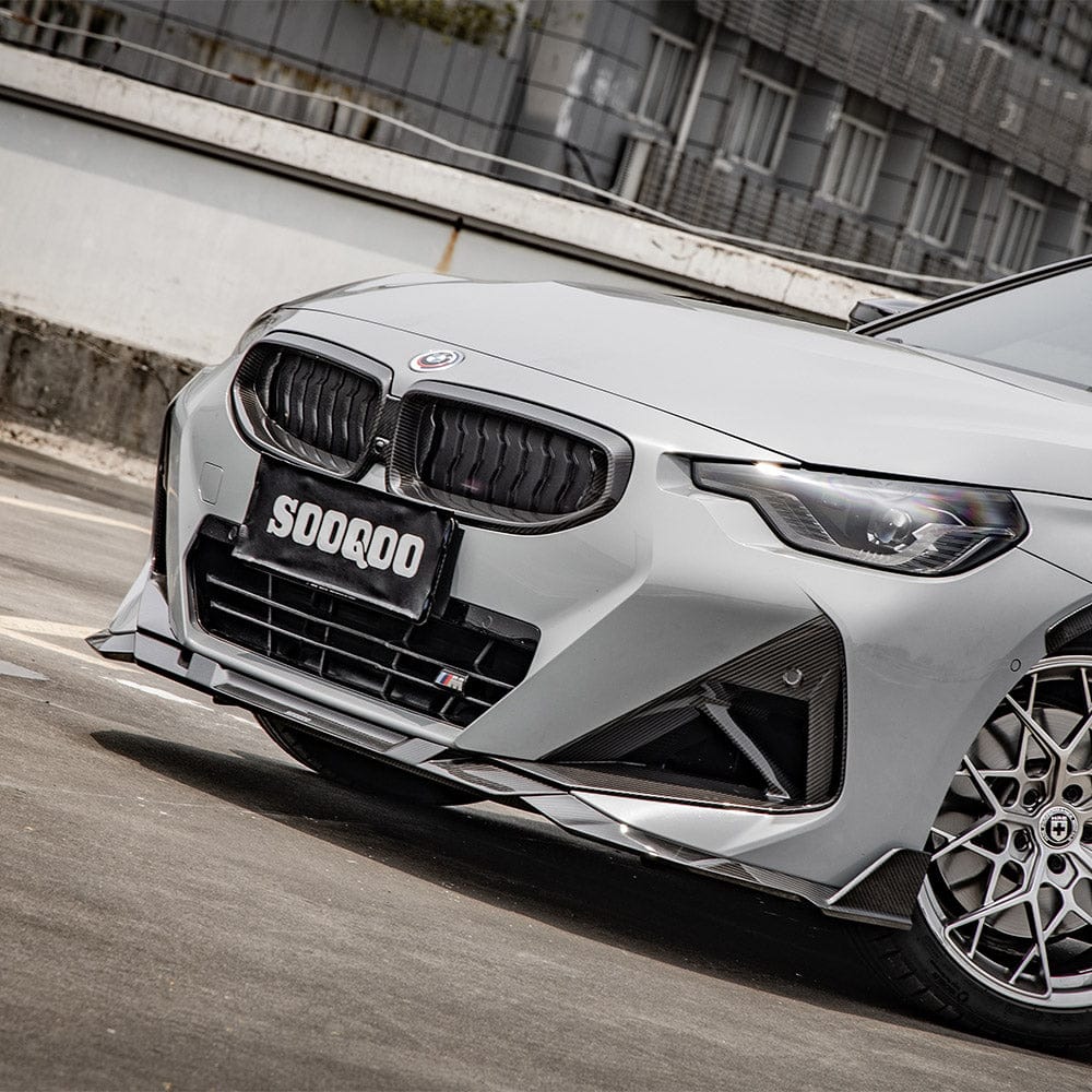 SOOQOO Front Splitter SOOQOO BMW 2 Series G42 Front Lip In Prepreg Carbon Fiber