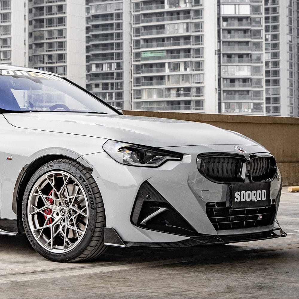 SOOQOO Front Splitter SOOQOO BMW 2 Series G42 Front Lip In Prepreg Carbon Fiber