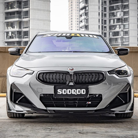 SOOQOO Front Splitter SOOQOO BMW 2 Series G42 Front Lip In Prepreg Carbon Fiber