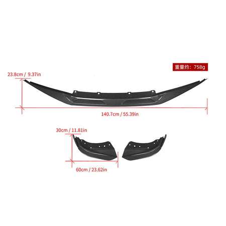 SOOQOO Front Splitter SOOQOO BMW 4 Series G22 Front Lip In Prepreg Carbon Fiber