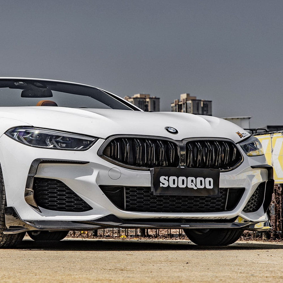 SOOQOO Front Splitter SOOQOO BMW 8 Series G16 Front Lip In Prepreg Carbon Fiber