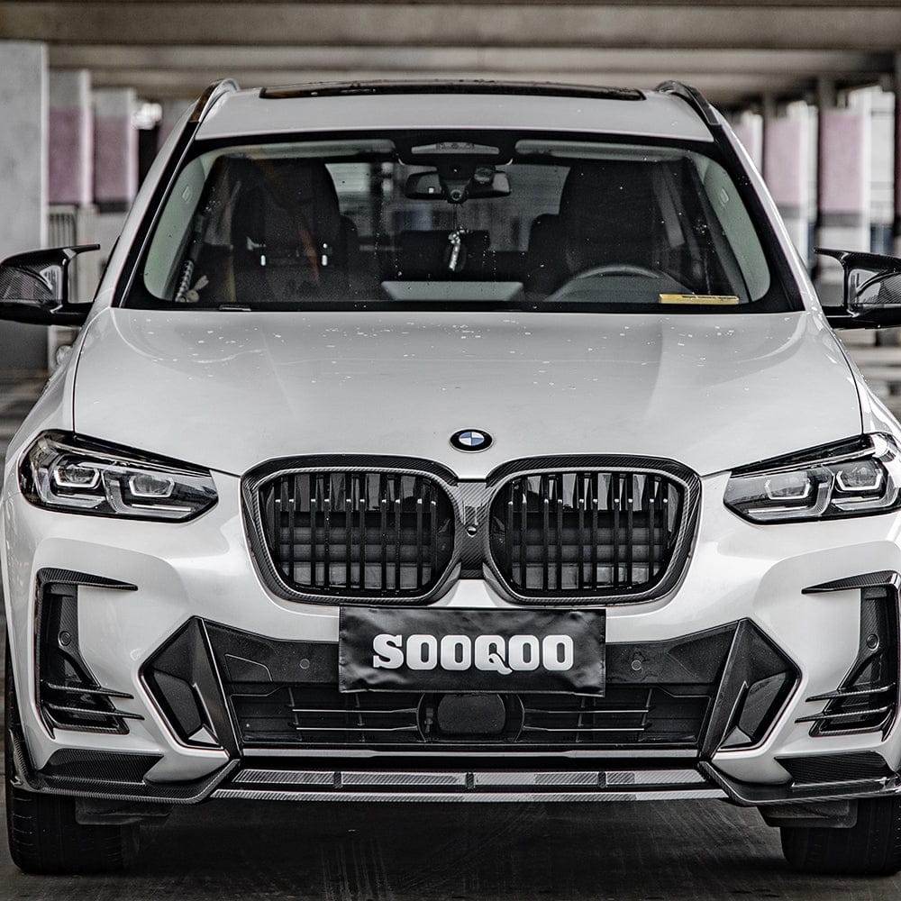 SOOQOO Front Splitter SOOQOO BMW iX3 G08 Front Lip In Prepreg Carbon Fiber