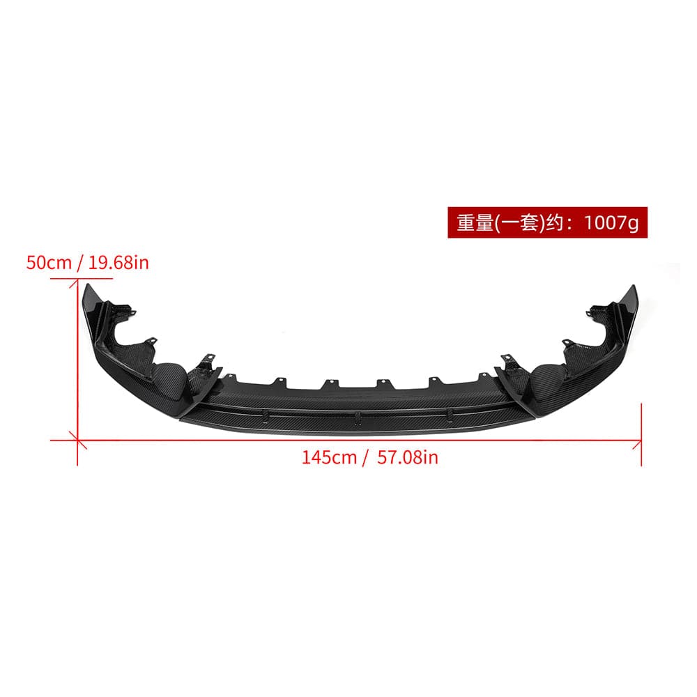 SOOQOO Front Splitter SOOQOO BMW iX3 G08 Front Lip In Prepreg Carbon Fiber