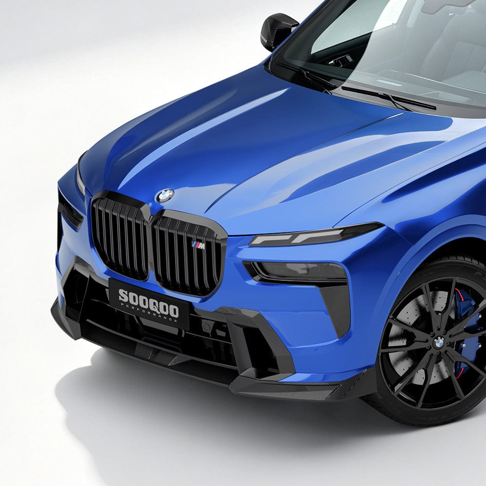 SOOQOO Front Splitter SOOQOO BMW X7 G07 LCI Front Lip In Gloss Carbon
