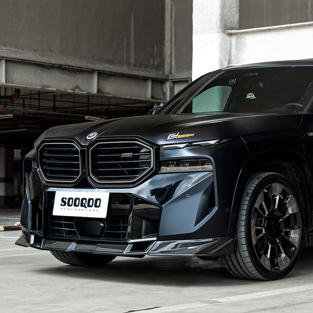 SOOQOO Front Splitter SOOQOO BMW XM G09 Front Lip In Prepreg Carbon Fiber