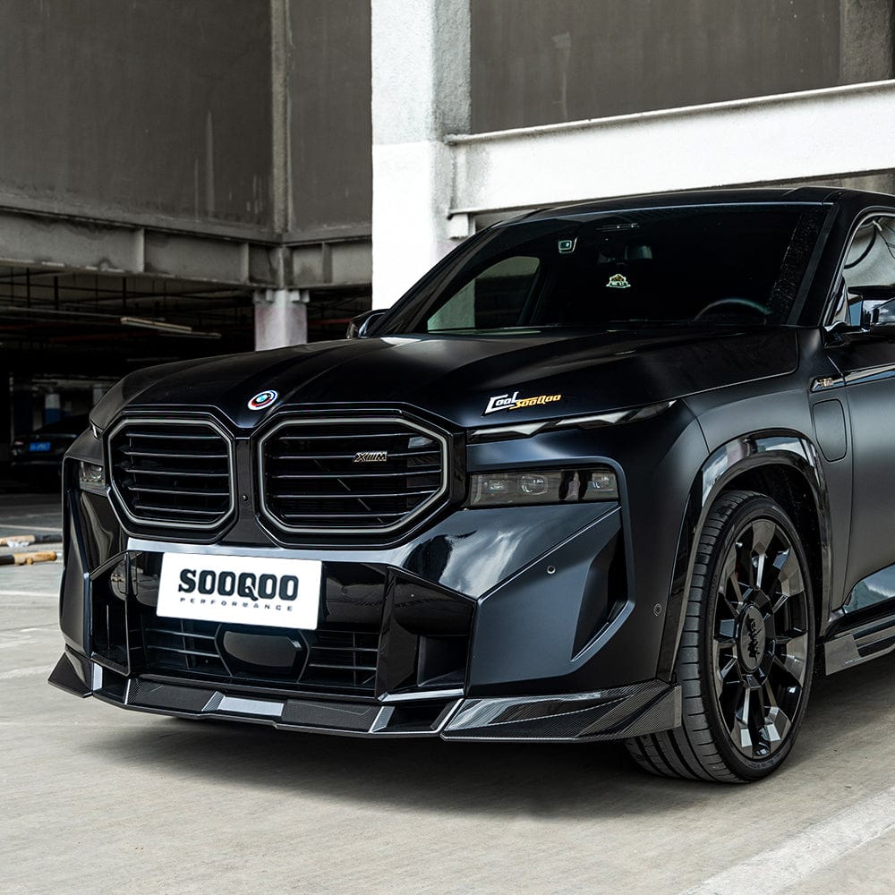 SOOQOO Front Splitter SOOQOO BMW XM G09 Front Lip In Prepreg Carbon Fiber