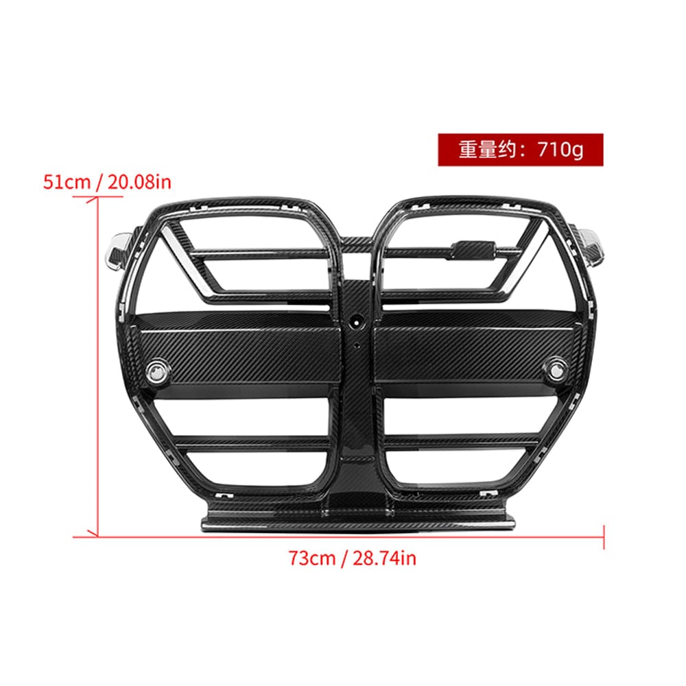 SOOQOO Grille SOOQOO V1 BMW M3 G80 M4 G82 Front Grille In Prepreg Carbon Fiber