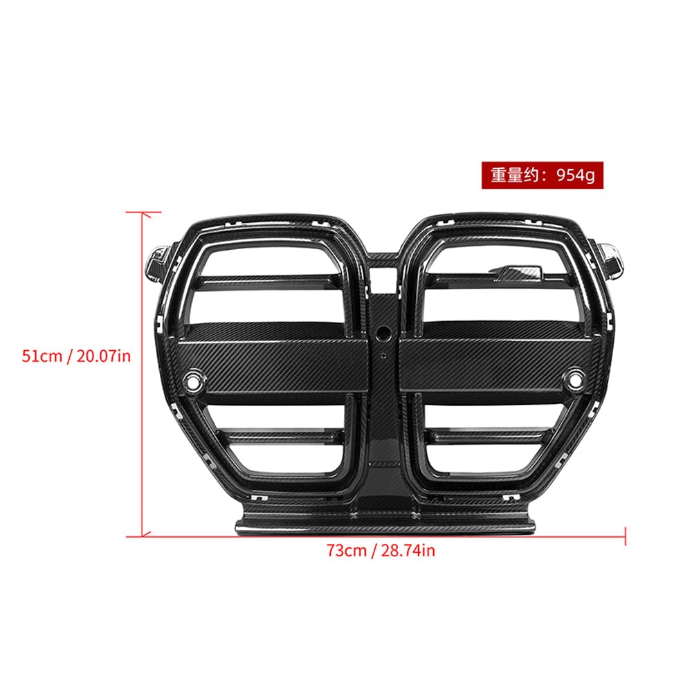 SOOQOO Grille SOOQOO V2 BMW M3 G80 M4 G82 Front Grille In Prepreg Carbon Fiber