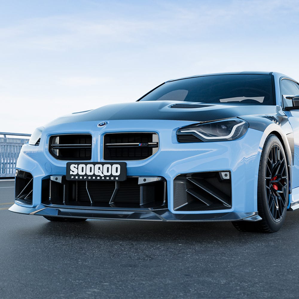 SOOQOO Hood SOOQOO BMW M2 G87 Vented Hood In Prepreg Carbon Fiber