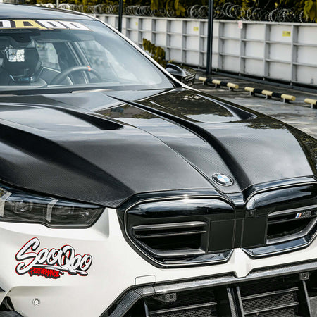 SOOQOO Hood SOOQOO BMW M5 G90 Vented Hood In Prepreg Carbon Fiber