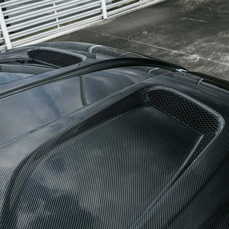 SOOQOO Hood SOOQOO BMW M5 G90 Vented Hood In Prepreg Carbon Fiber