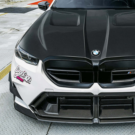 SOOQOO Hood SOOQOO BMW M5 G90 Vented Hood In Prepreg Carbon Fiber