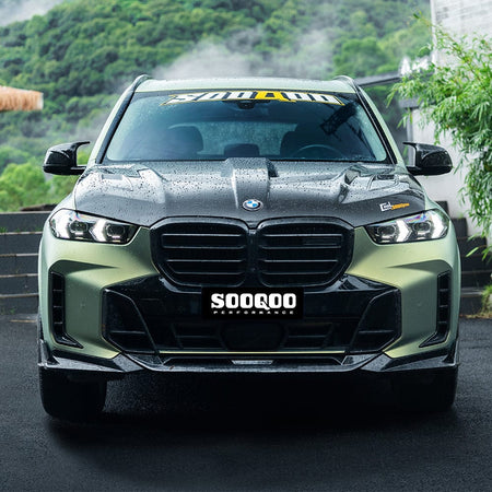 SOOQOO Hood SOOQOO BMW X5M F95 Vented Hood In Gloss Carbon