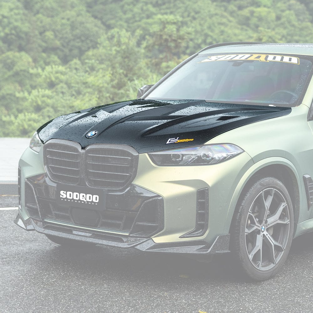 SOOQOO Hood SOOQOO BMW X5M F95 Vented Hood In Gloss Carbon
