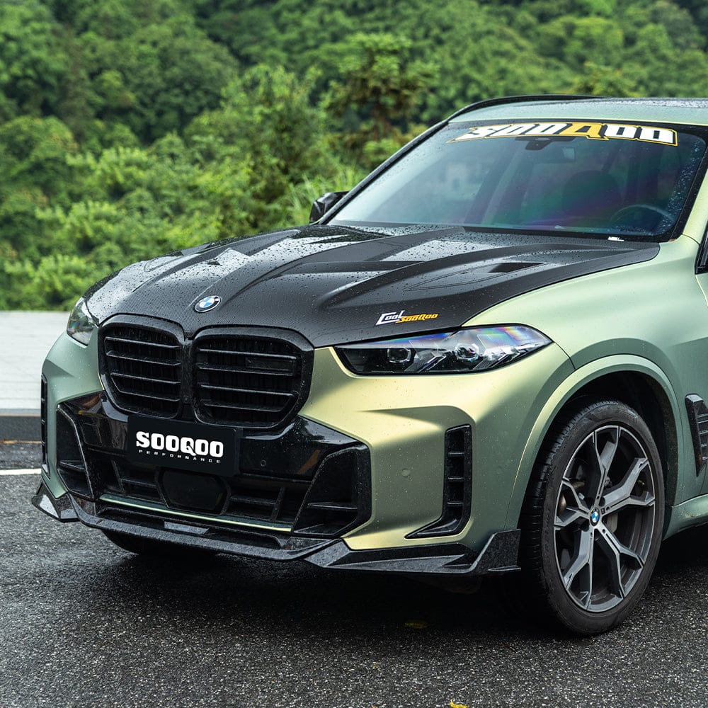 SOOQOO Hood SOOQOO BMW X5M F95 Vented Hood In Gloss Carbon