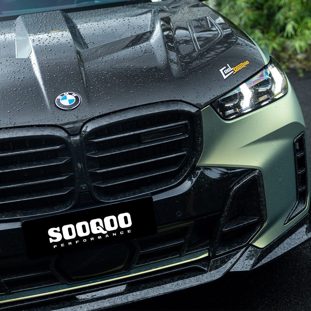 SOOQOO Hood SOOQOO BMW X5M F95 Vented Hood In Gloss Carbon