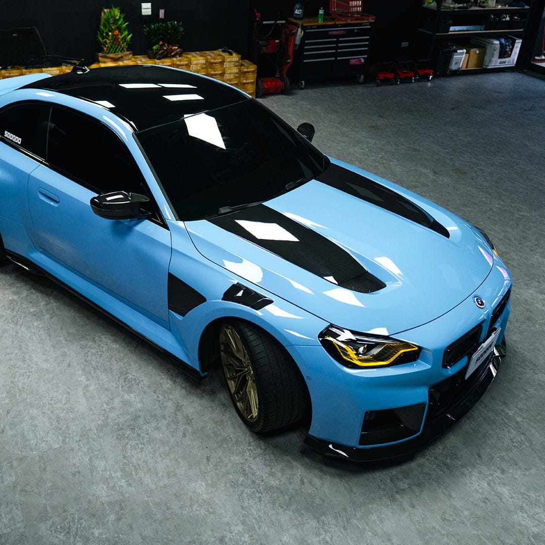 SOOQOO Hood SOOQOO V2 BMW M2 G87 Vented Hood In White Primer Finish