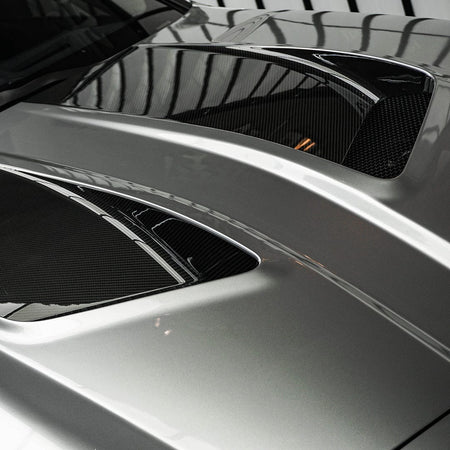 SOOQOO Hood SOOQOO V2 BMW M3 G80 M4 G82 Vented Hood in White Primer Finish
