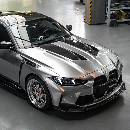 SOOQOO Hood SOOQOO V2 BMW M3 G80 M4 G82 Vented Hood in White Primer Finish