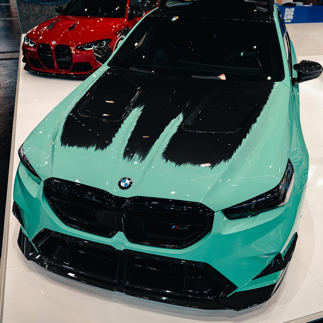SOOQOO Hood SOOQOO V2 BMW M5 G90 Vented Hood In Primer Finish Carbon