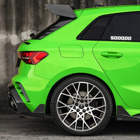 SOOQOO Misc. Exterior SOOQOO AUDI RS3 8Y Rear Bumper Inserts In Prepreg Carbon Fiber