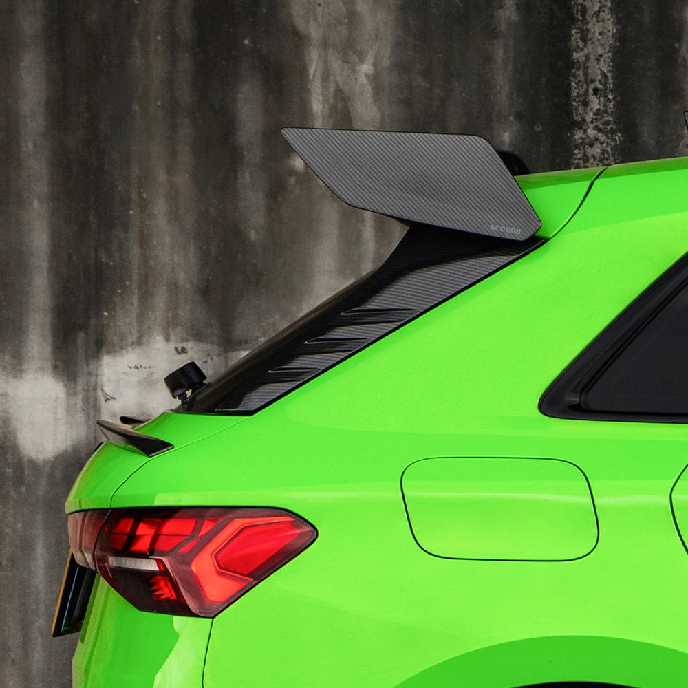 SOOQOO Misc. Exterior SOOQOO AUDI RS3 8Y Rear Window Fins In Prepreg Carbon Fiber