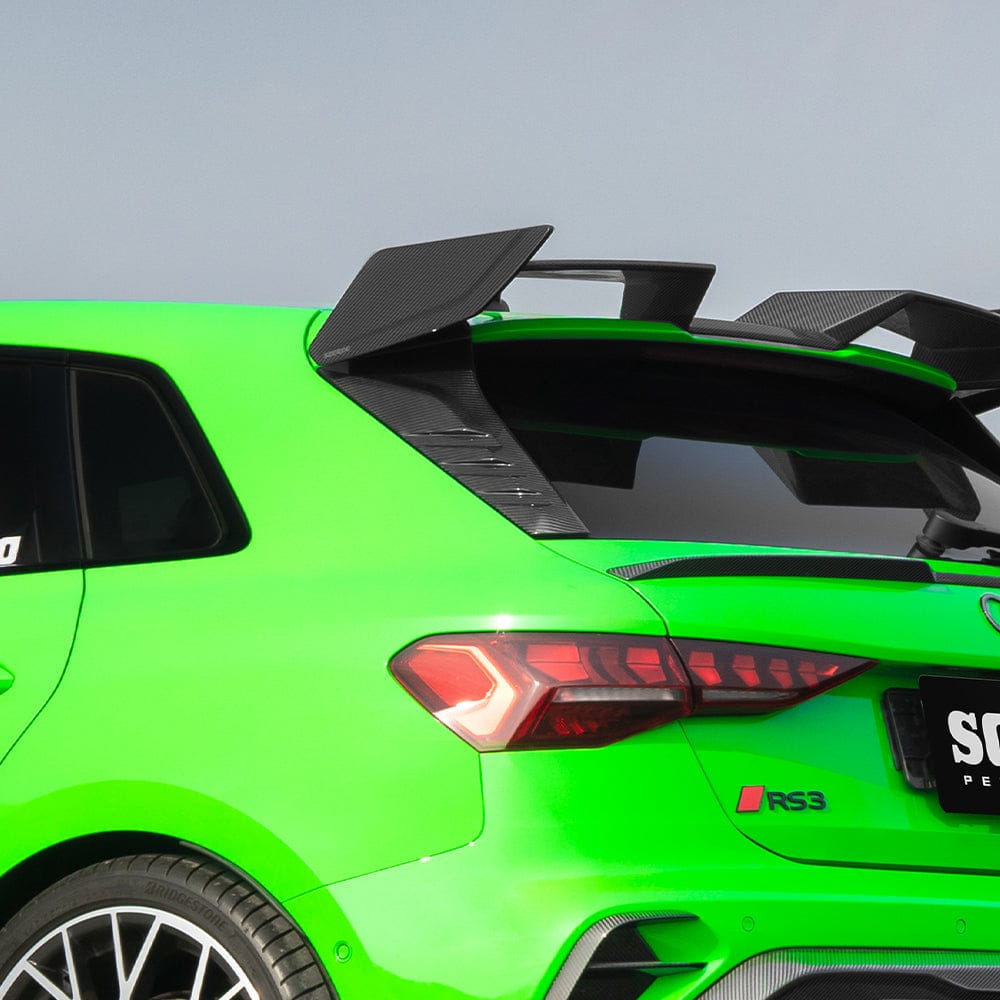 SOOQOO Misc. Exterior SOOQOO AUDI RS3 8Y Rear Window Fins In Prepreg Carbon Fiber