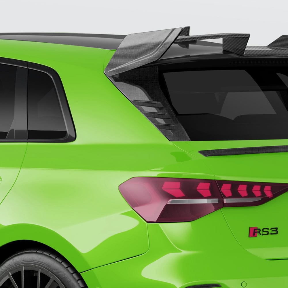 SOOQOO Misc. Exterior SOOQOO AUDI RS3 8Y Rear Window Fins In Prepreg Carbon Fiber