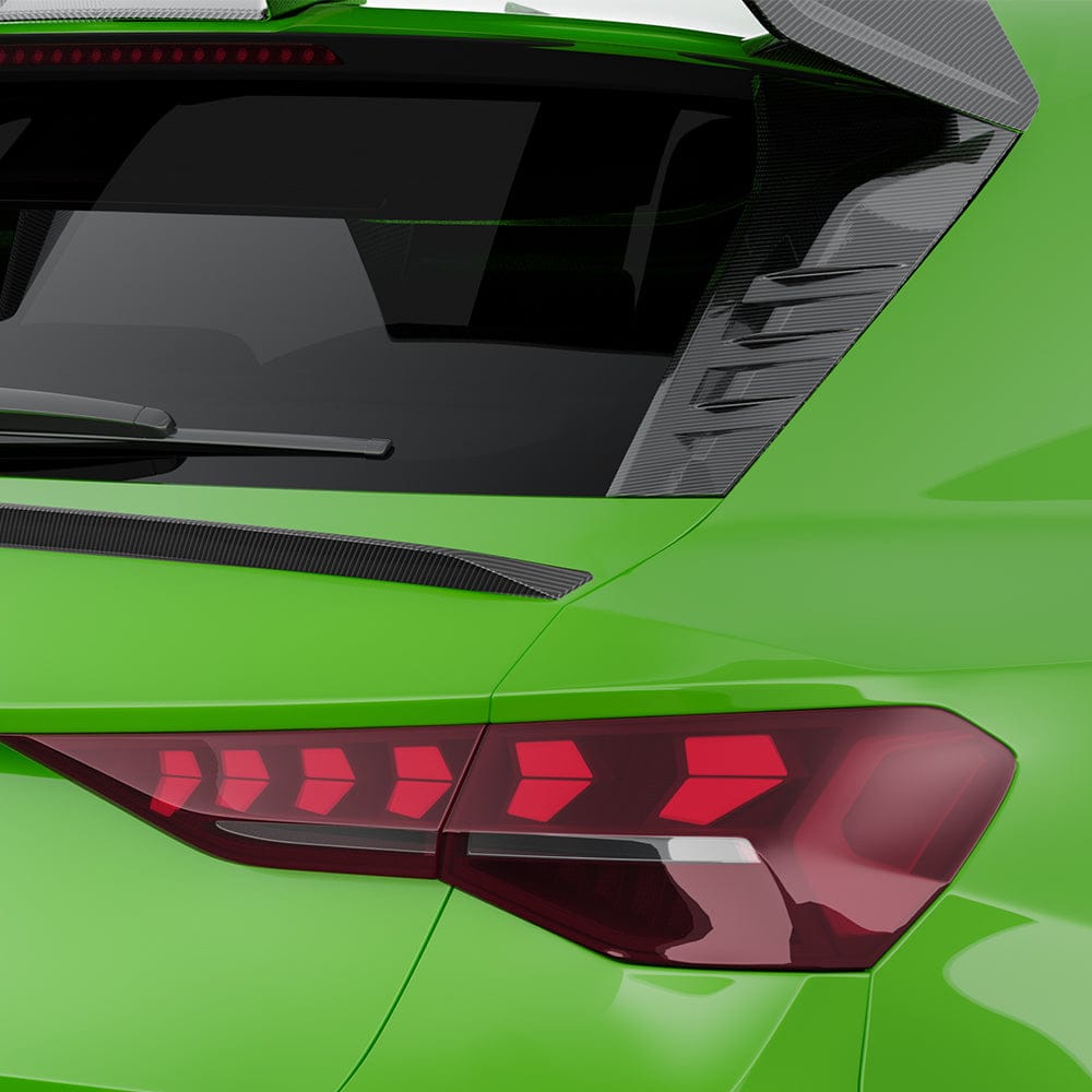SOOQOO Misc. Exterior SOOQOO AUDI RS3 8Y Rear Window Fins In Prepreg Carbon Fiber