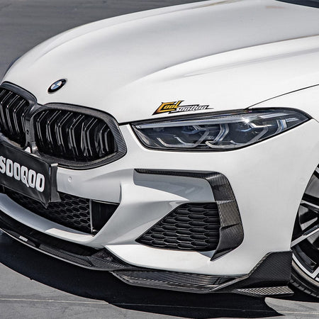 SOOQOO Misc. Exterior SOOQOO BMW 8 Series G14 Front Bumper Insert In Prepreg Carbon Fiber