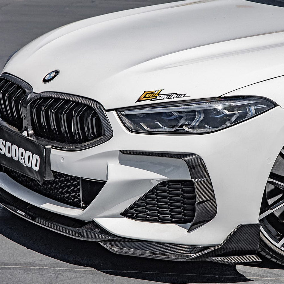 SOOQOO Misc. Exterior SOOQOO BMW 8 Series G14 Front Bumper Insert In Prepreg Carbon Fiber