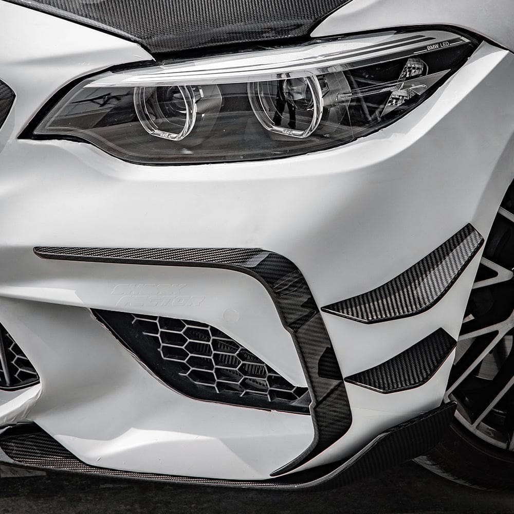 SOOQOO Misc. Exterior SOOQOO BMW M2 F87 LCI Front Bumper Inserts In Prepreg Carbon Fiber