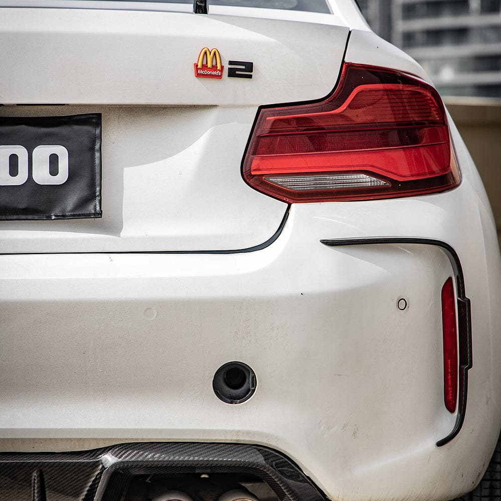 SOOQOO Misc. Exterior SOOQOO BMW M2 F87 Rear Bumper Inserts In Prepreg Carbon Fiber
