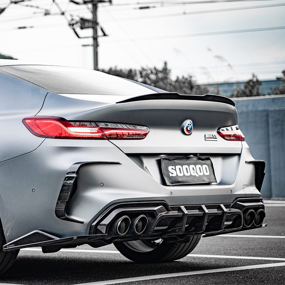 SOOQOO Misc. Exterior SOOQOO BMW M8 F92 Rear Bumper Insert In Prepreg Carbon Fiber