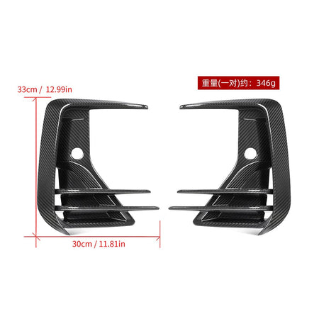 SOOQOO Misc. Exterior SOOQOO BMW X3 G01 LCI Front Vent Trims In Prepreg Carbon Fiber