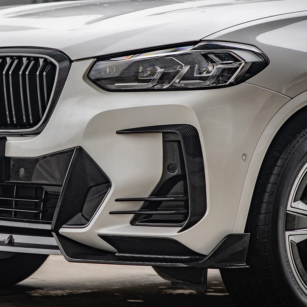SOOQOO Misc. Exterior SOOQOO BMW X3 G01 LCI Front Vent Trims In Prepreg Carbon Fiber