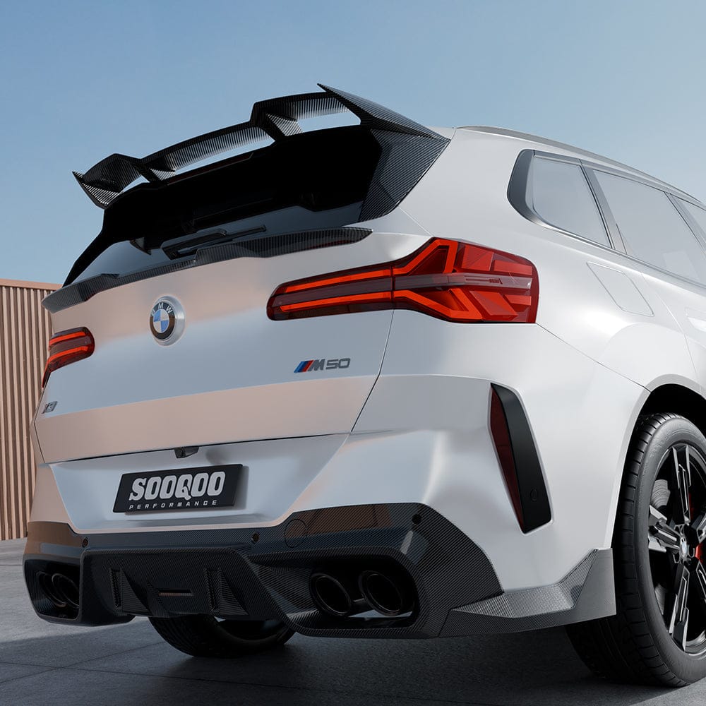 SOOQOO Misc. Exterior SOOQOO BMW X3 G45 Rear Window Fins In Prepreg Carbon Fiber